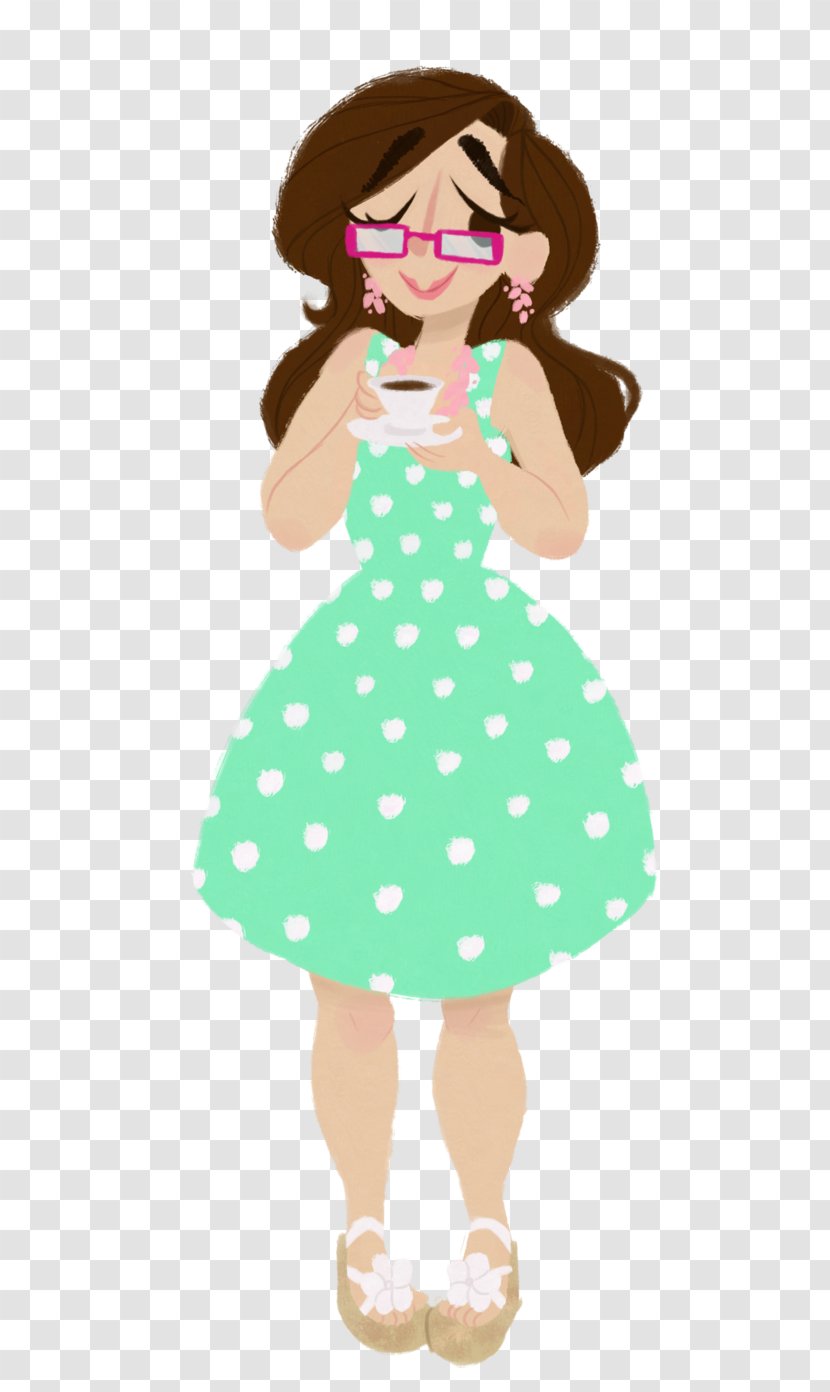 Polka Dot Dress Pink M Clip Art - Silhouette Transparent PNG