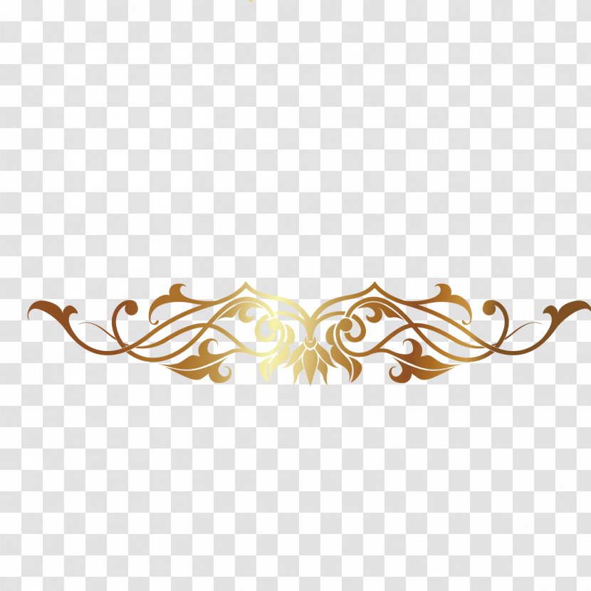 Silhouette Gold Ornament - Pattern Bottom Transparent PNG