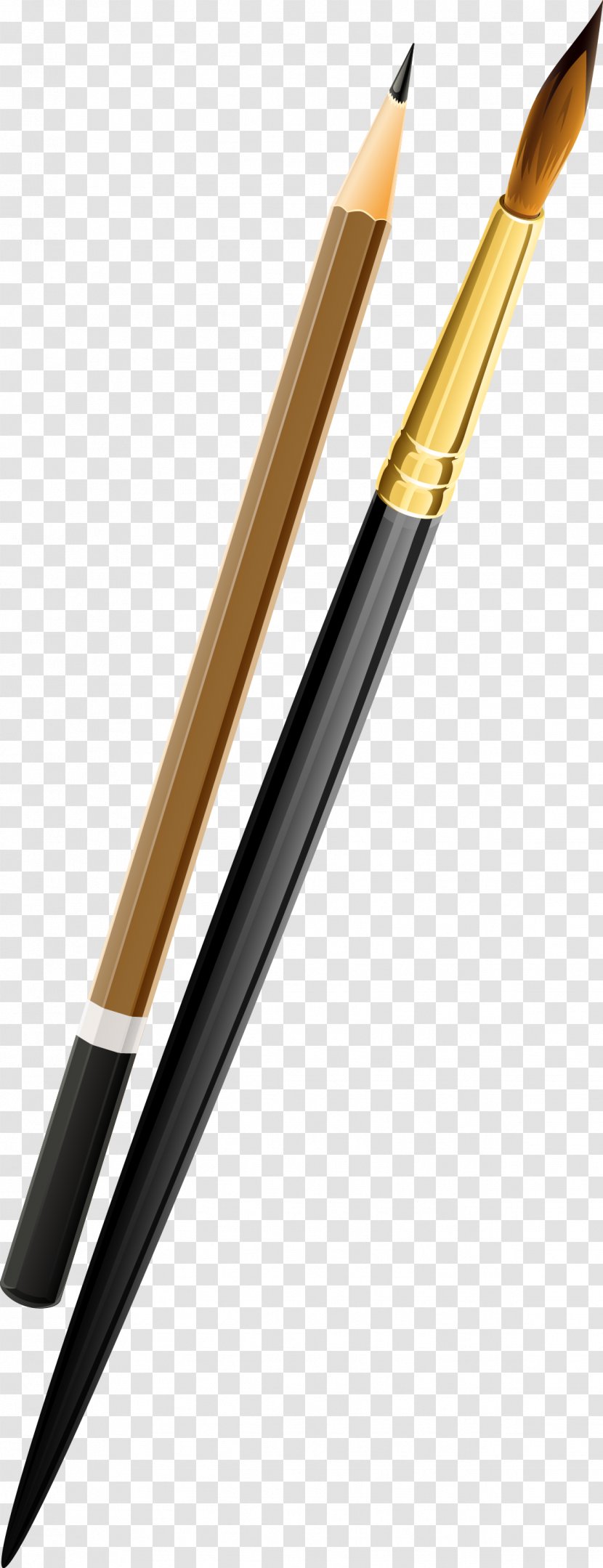 Paintbrush Palette Painter Pencil - Silhouette - Pensil Transparent PNG