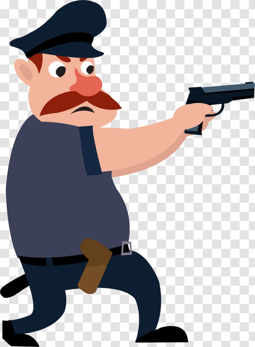 Police Officer Computer File - Cartoon - A Policeman Who Shoots Transparent PNG