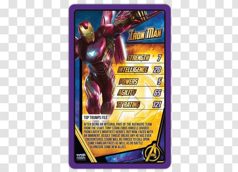 Winning Moves Top Trumps War Machine Card Game - Action Figure - Captain America Transparent PNG