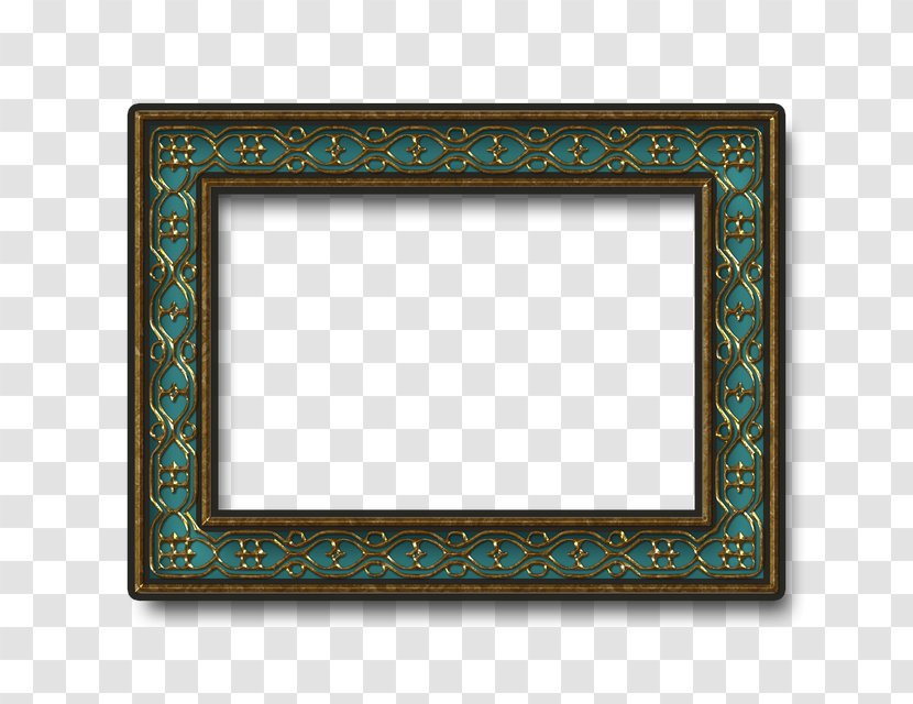 Picture Frames Desktop Wallpaper - Aqua - Rectangular Border Transparent PNG