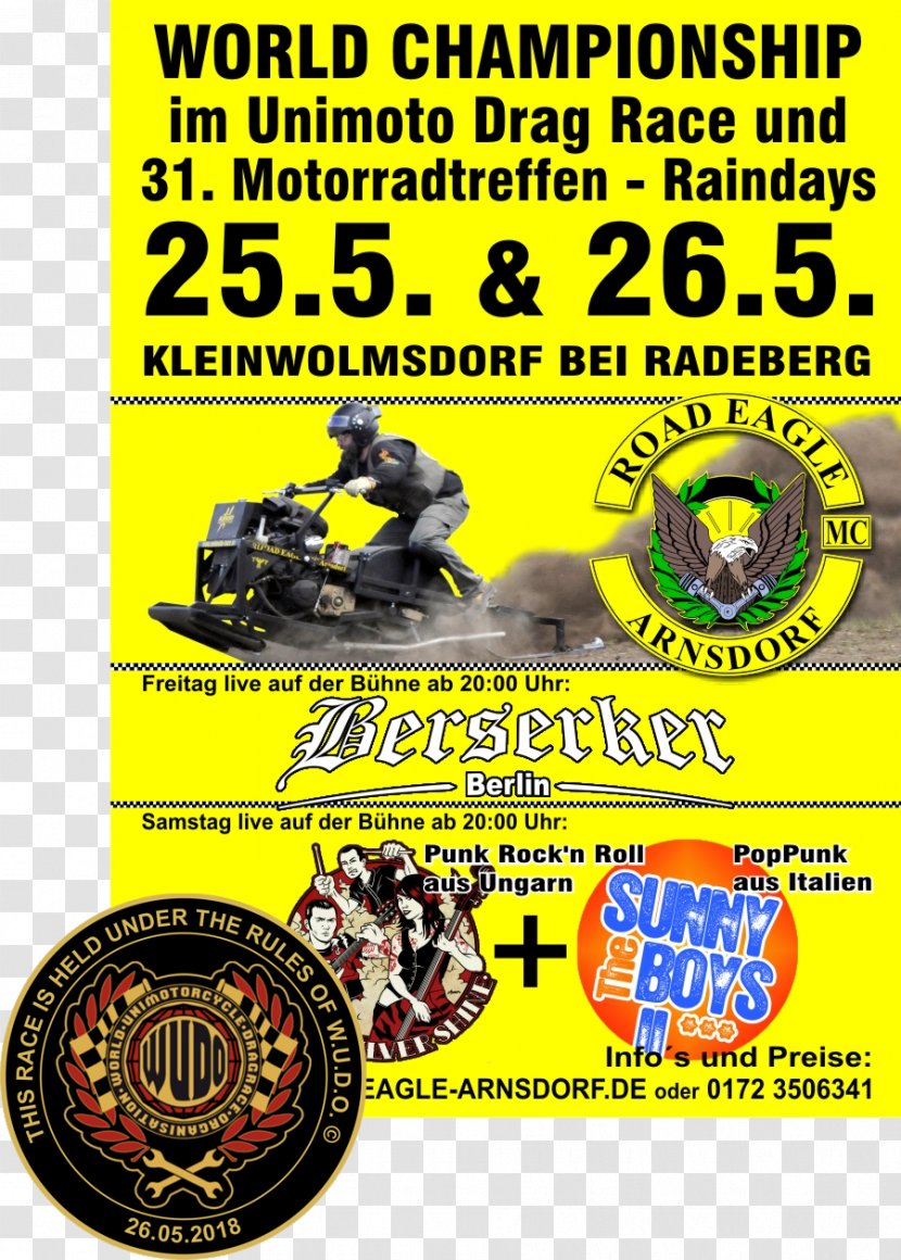 Road Eagle MC Arnsdorf World Cup Drag Racing Text Recreation - Area M Airsoft Koblenz - Bike Transparent PNG