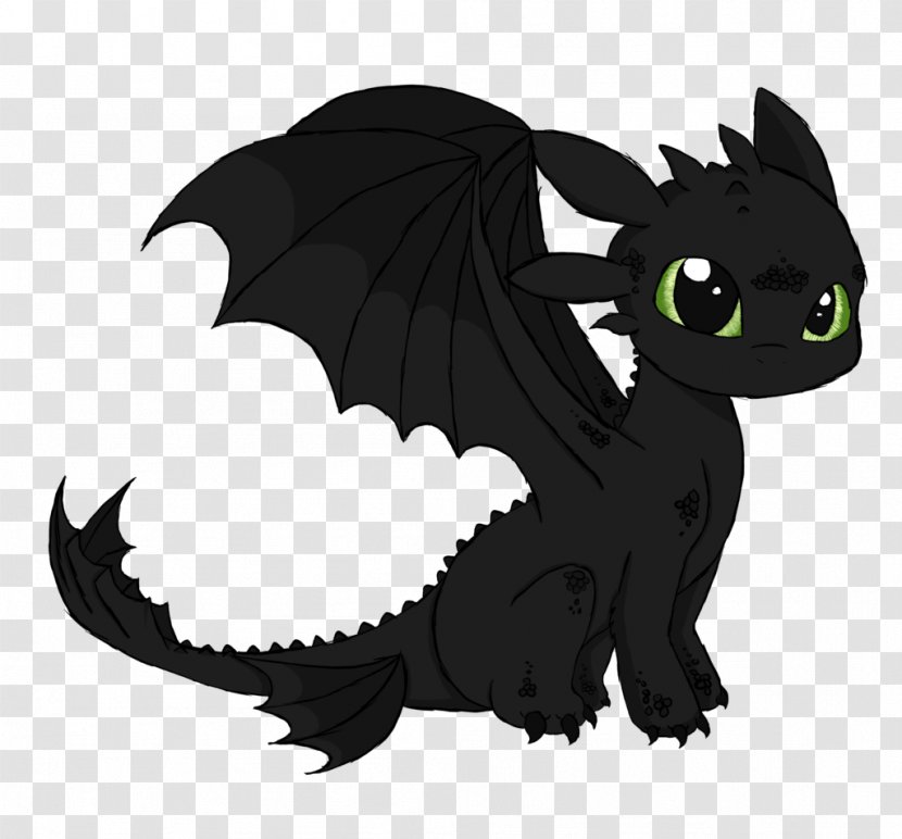 Toothless Drawing How To Train Your Dragon Black And White - Heart Transparent PNG