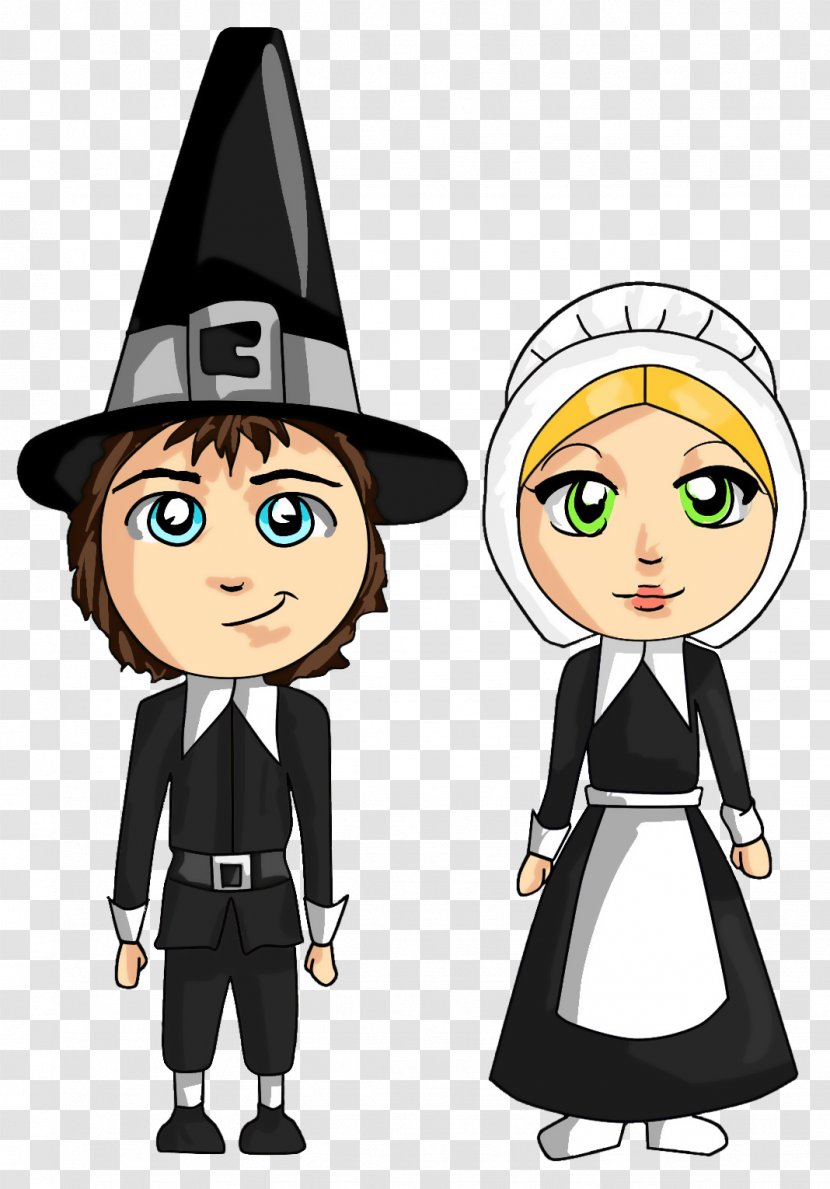 Pilgrims Clip Art - Fictional Character - Transparent Clipart Transparent PNG