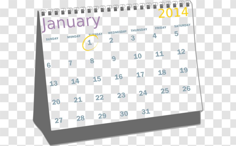 Calendar Clip Art - Desk Template Transparent PNG