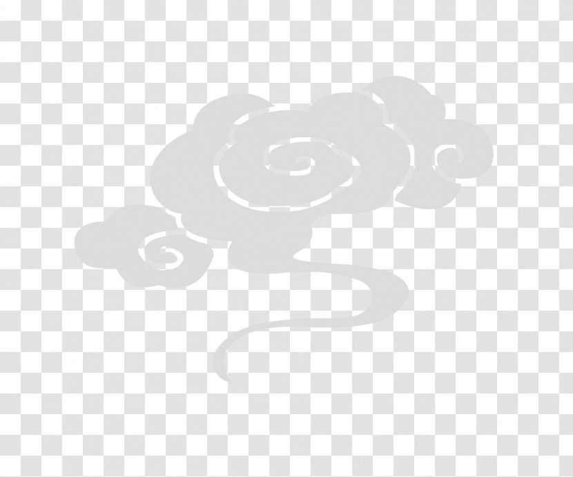 Clouds - Point - Black And White Transparent PNG