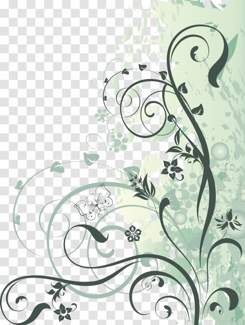 Flower Pattern - Floristry - Creative Hand-painted Vine Transparent PNG