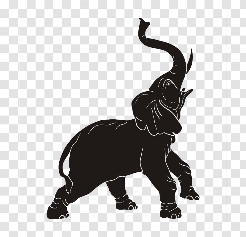 African Elephant Elephantidae Clip Art - Silhouette - Cow Goat Family Transparent PNG