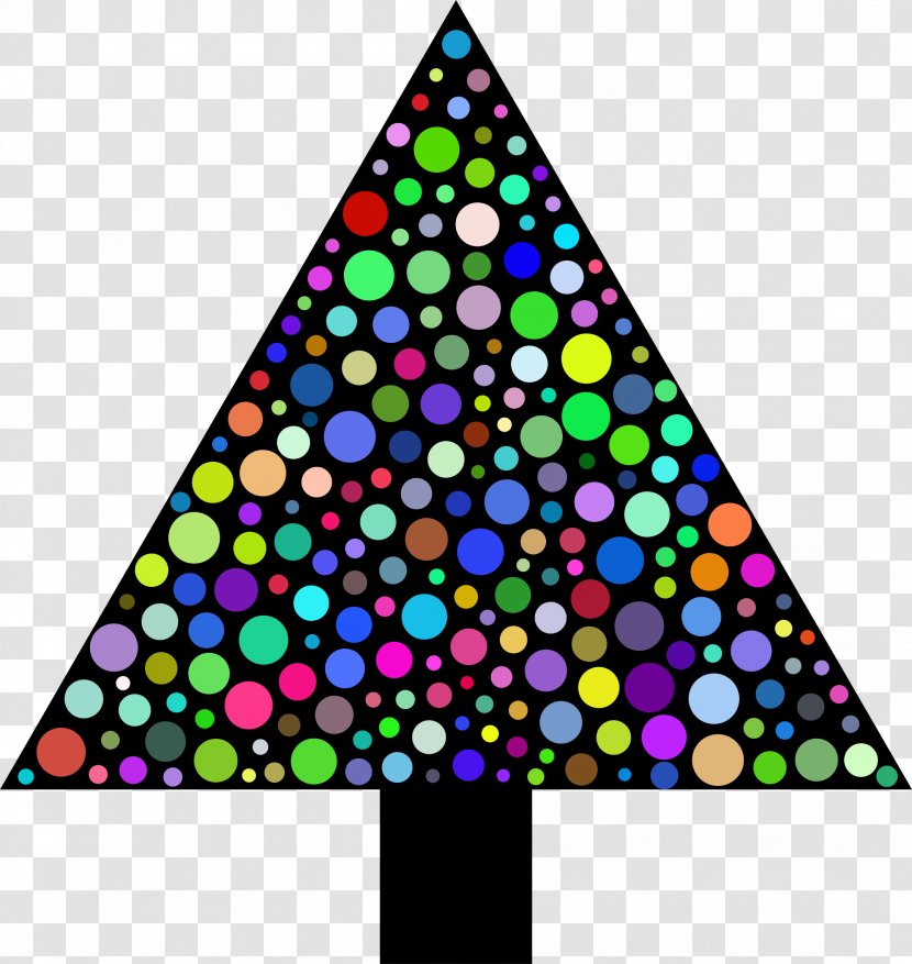 Christmas Tree - Camphor - Colourful Triangles Number Transparent PNG