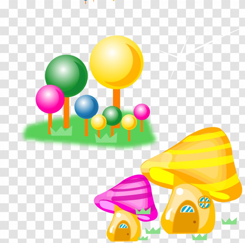 Mushroom Clip Art - Party Hat - Vector Hand-drawn Cartoon Mushrooms Transparent PNG