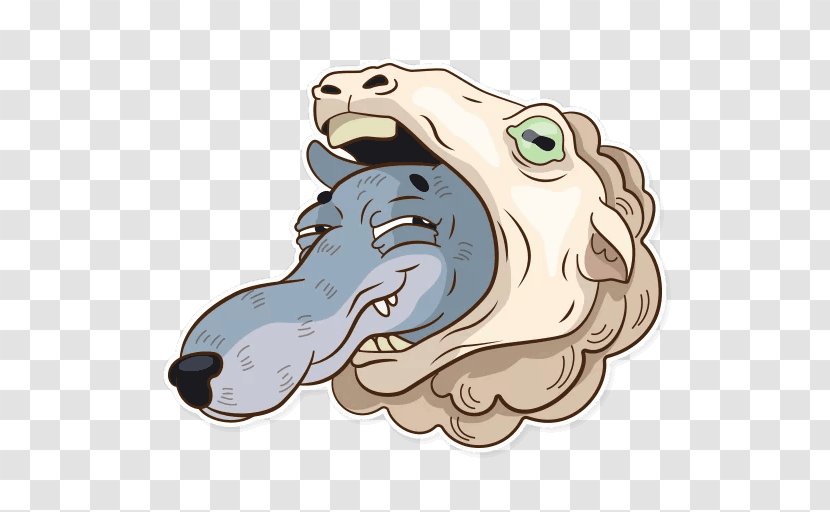 Sticker Telegram Gray Wolf Carnivora Transparent PNG