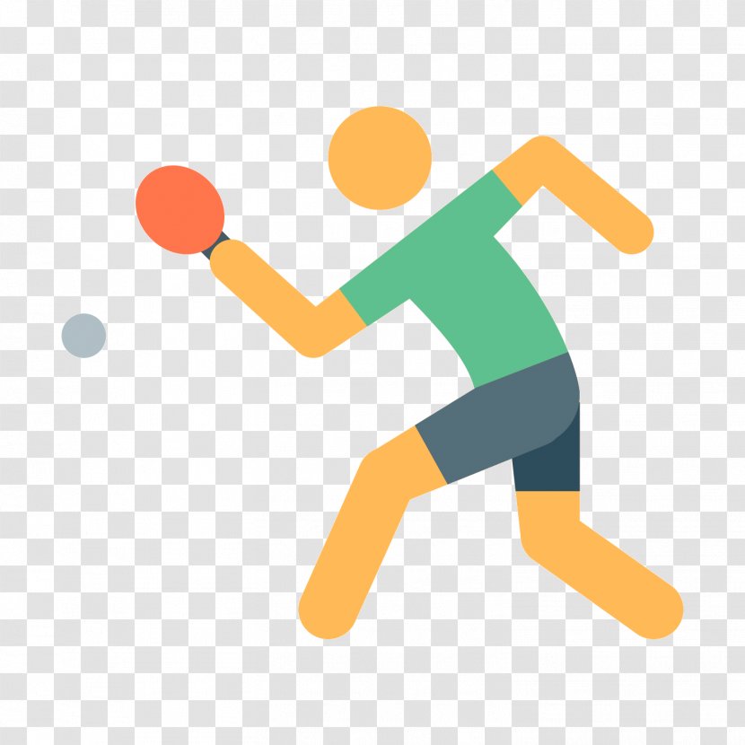 Olympic Games Table Tennis Icon - Sports - Flattened Transparent PNG