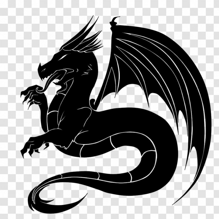 Dragon Black Carnivora Silhouette - Supernatural - Tat Transparent PNG