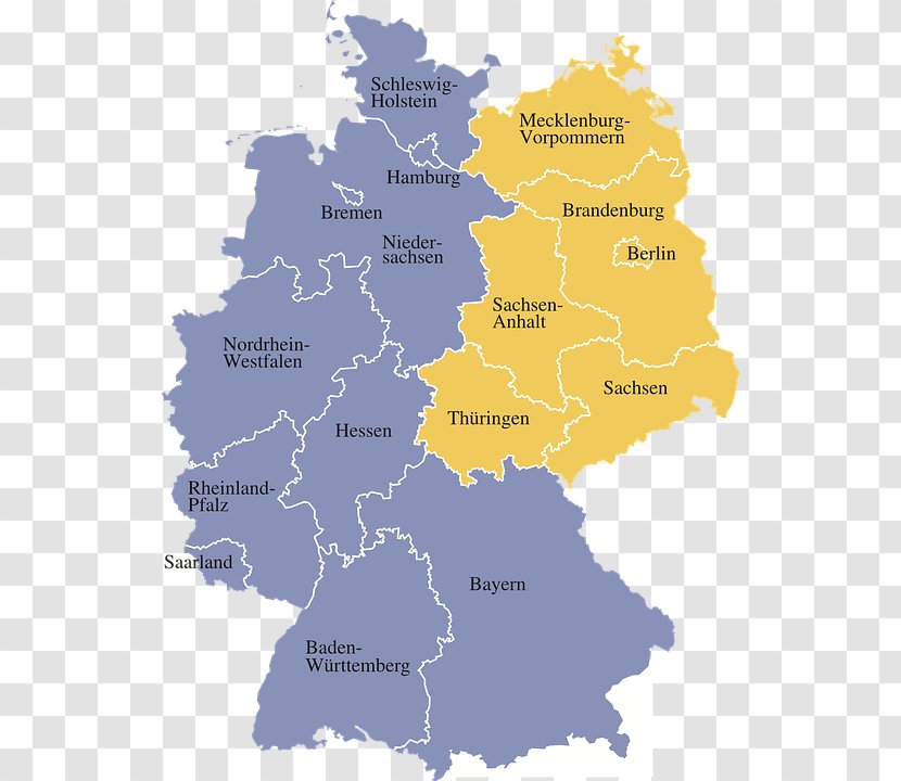 States Of Germany Vector Map Graphics Illustration Transparent PNG