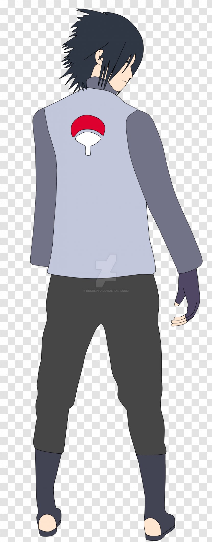 Sasuke Uchiha Clan Fan Art Male - Silhouette - Rupee Transparent PNG