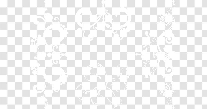 White Black Pattern - Monochrome - Plant Curly Texture Transparent PNG