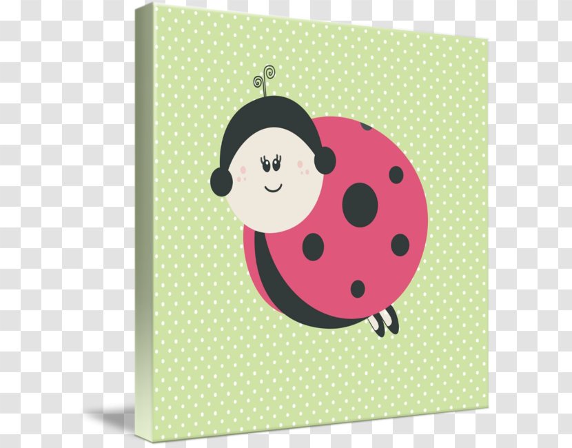 Pink M Cartoon Rectangle Animal - Watercolor Ladybug Transparent PNG