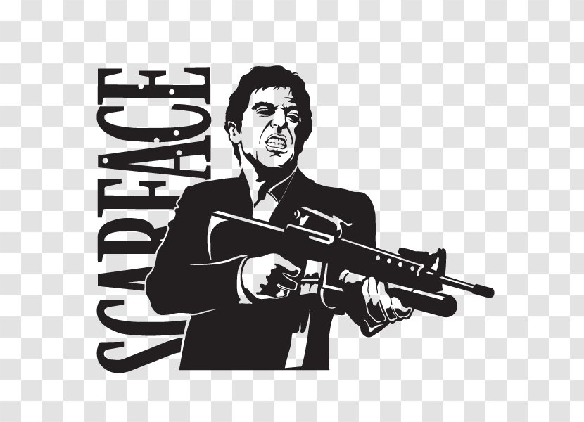 Al Pacino Tony Montana Scarface Wall Decal Sticker Transparent PNG