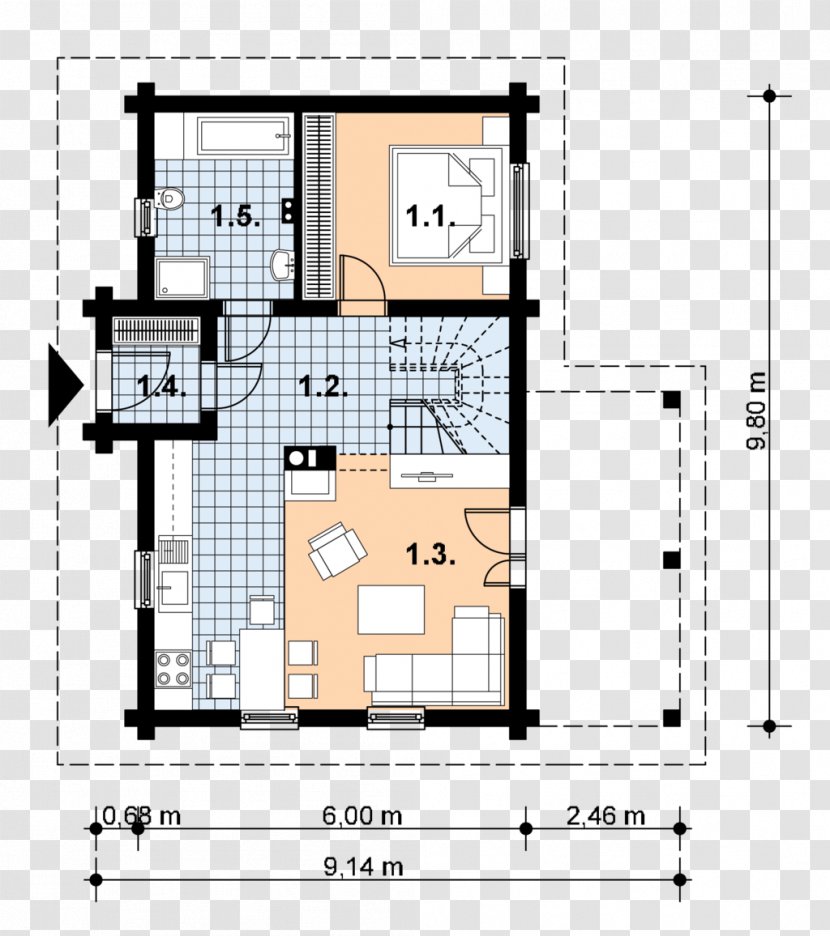 Floor Plan House Storey Building Project - Bedroom Transparent PNG