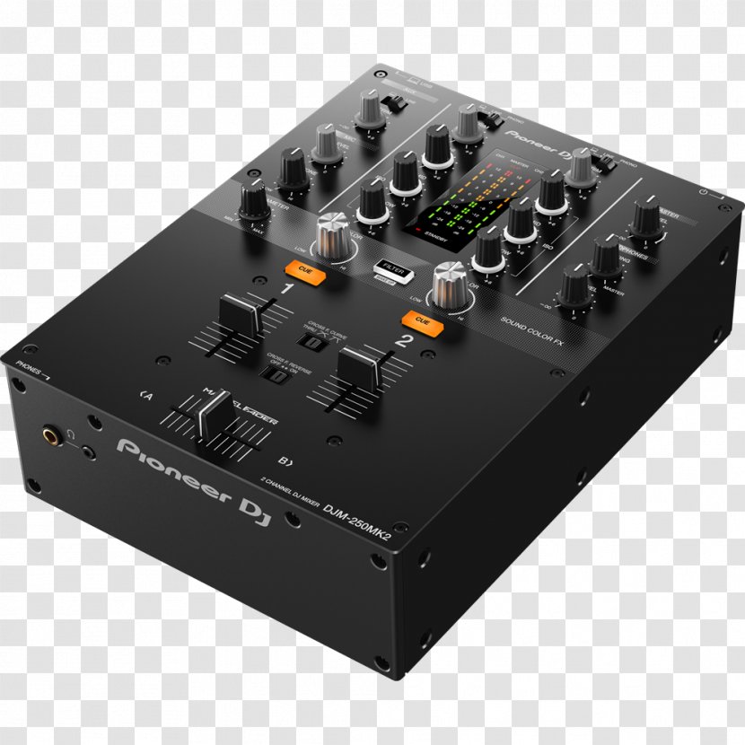DJ Mixer Pioneer DJM-250MK2 Disc Jockey Audio Mixers - Phonograph Record - Electronics Transparent PNG