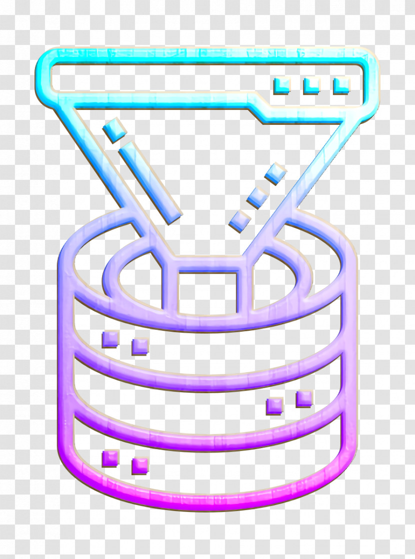 Database Management Icon Filter Icon Funnel Icon Transparent PNG