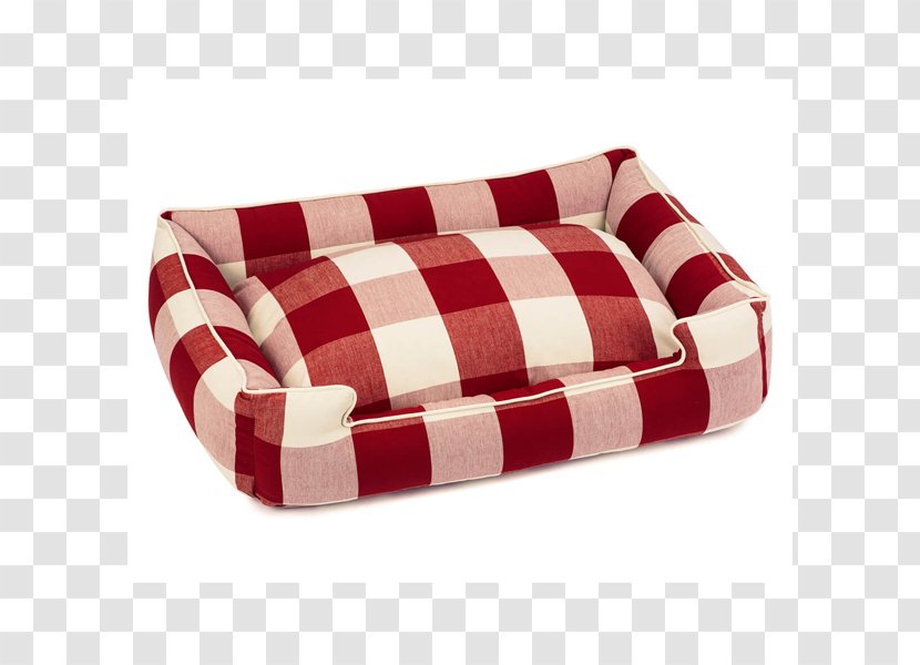 Dog Couch Check Bed Bolster - Chenille Fabric - Buffalo Plaid Transparent PNG