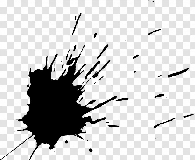 Photography Black And White Watercolor Painting - Paint Splatter Transparent PNG
