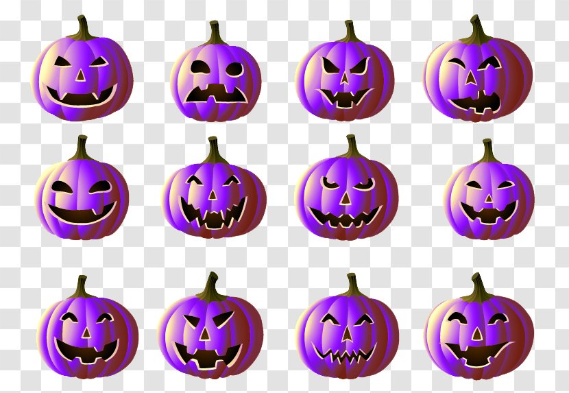 Candy Pumpkin Halloween Jack-o-lantern - Magenta - Skeleton Transparent PNG