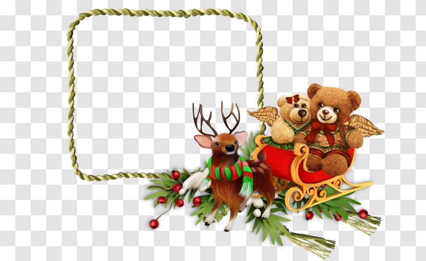 Christmas Ornament Reindeer - Picture Frames Transparent PNG