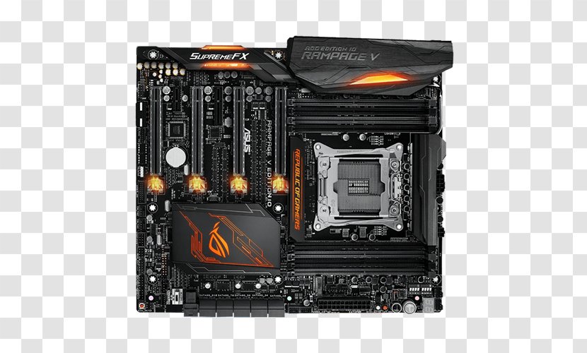 Motherboard Computer Cases & Housings Hardware ASUS ROG Rampage V Edition 10 - LGA 2011 Transparent PNG