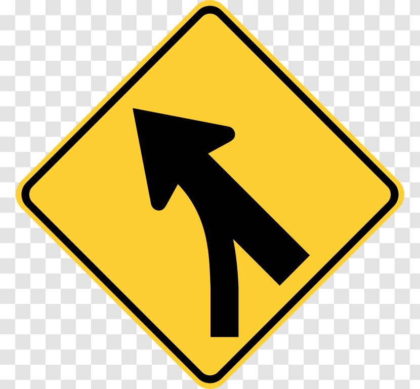 Merge Traffic Sign Lane Road - Highway Transparent PNG