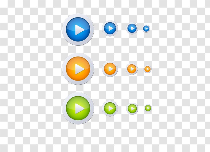 Button Download Computer File - Colorful Play Transparent PNG