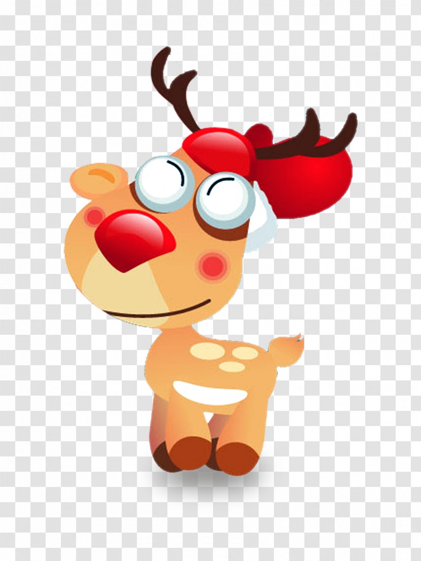 Santa Claus Christmas Deer - Mobomarket - Hat Wearing Reindeer Transparent PNG