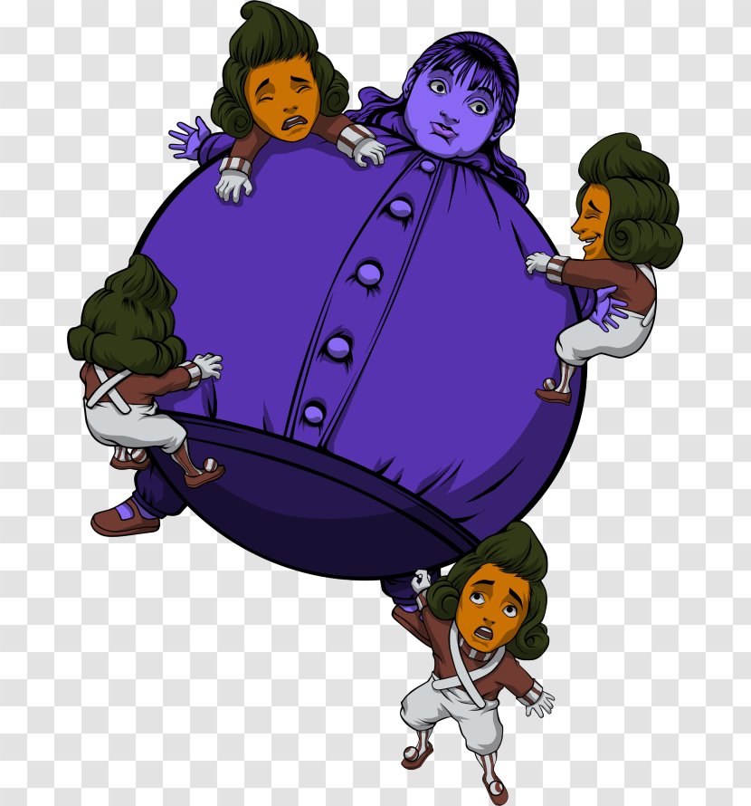 T-shirt Violet Beauregarde Willy Wonka Oompa Loompa Charlie And The Chocolate Factory Transparent PNG