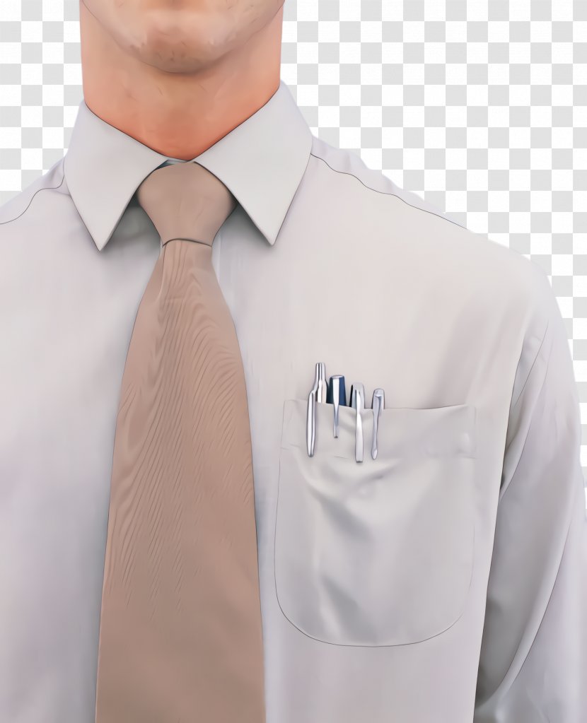 Collar White Clothing Formal Wear Shirt - Tie - Whitecollar Worker Beige Transparent PNG