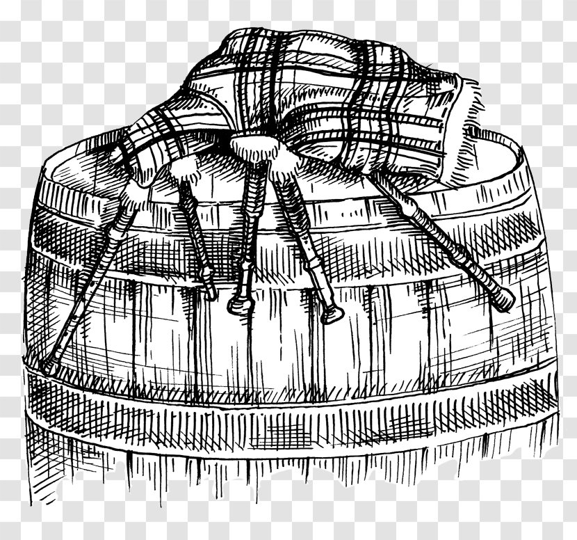 Scotch Whisky Campbeltown Whiskey Single Malt Loch Uigeadail - Barrel - Drawing Transparent PNG