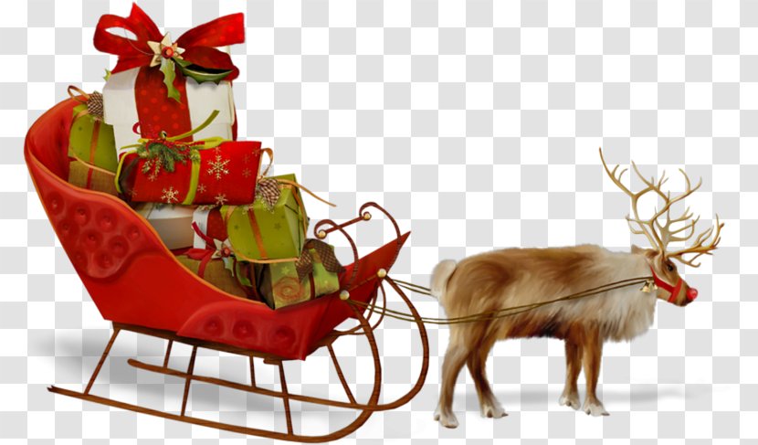 Santa Claus's Reindeer Père Noël Christmas - Joyeux Noel - P%c3%a8re No%c3%abl Transparent PNG