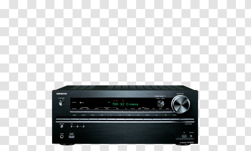 AV Receiver DTS Onkyo TX-NR727 Home Theater Systems - Dts - Hdmi Transparent PNG