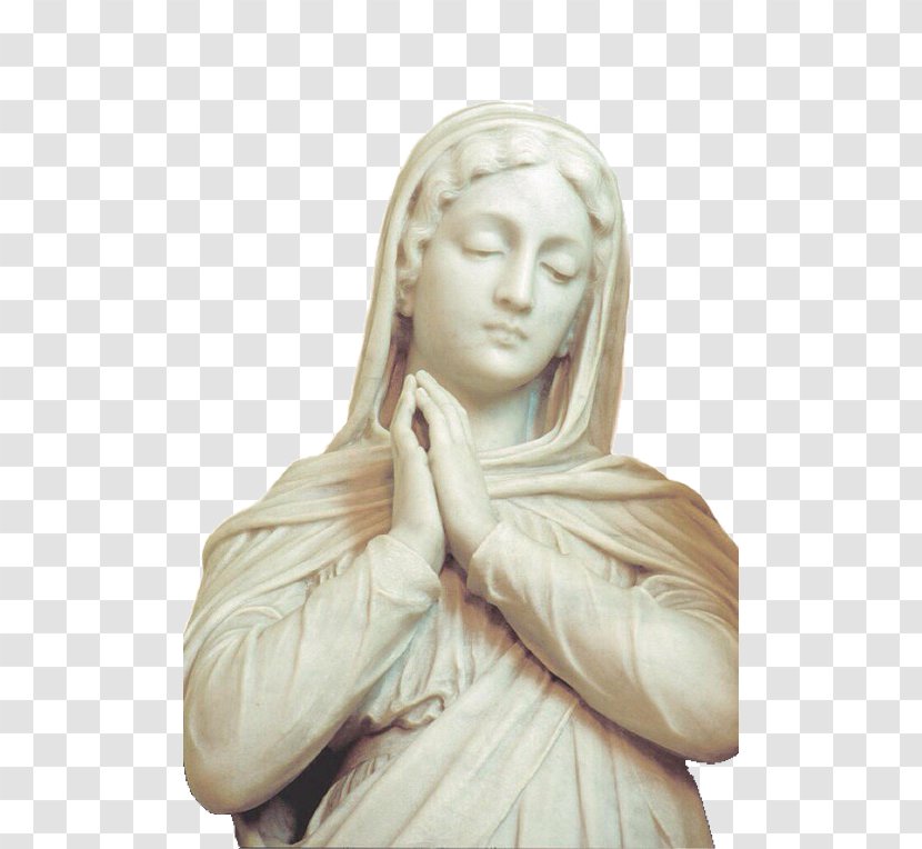 Mary Statue Marble Sculpture Stone Carving Transparent PNG
