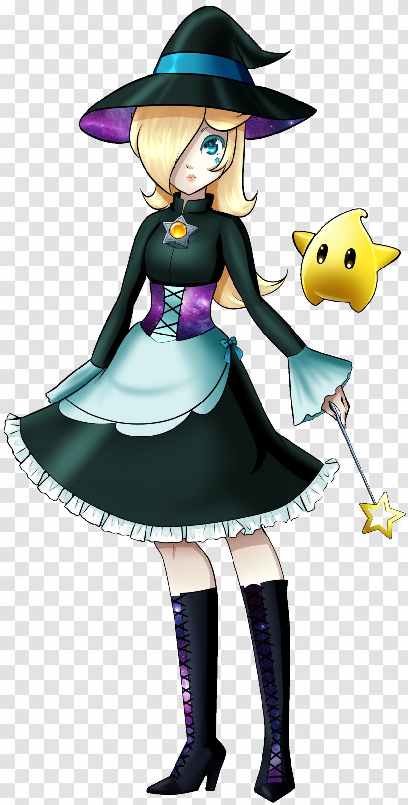 Rosalina Princess Peach Daisy Mario Luigi - Silhouette Transparent PNG