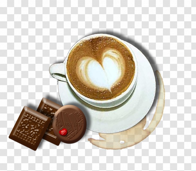 Coffee Cappuccino Latte Espresso Tea - Chocolate Transparent PNG