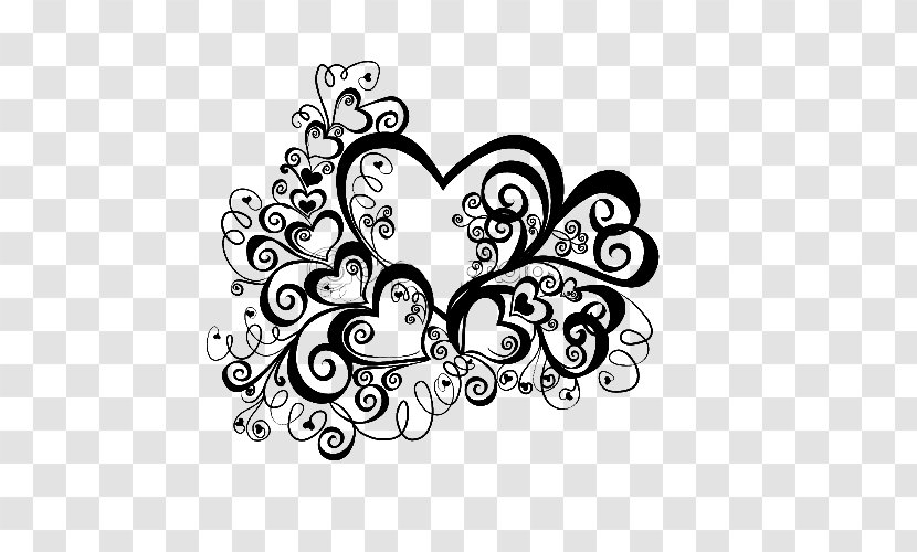 Ornament Heart - Flower - Brush Transparent PNG