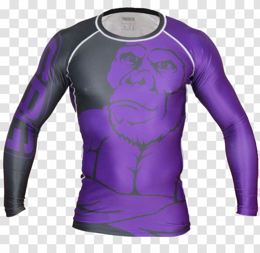 Long-sleeved T-shirt Shoulder - Violet Transparent PNG