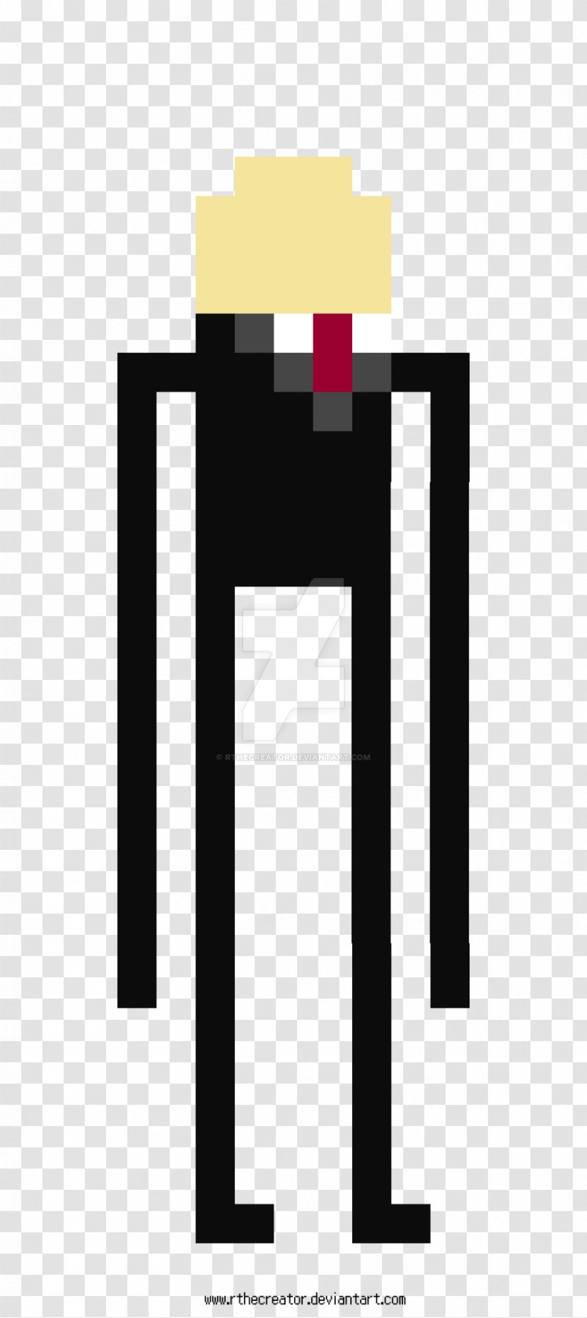 Slenderman 8-bit Art Sprite - Deviantart - Slender Man Transparent PNG