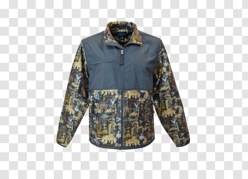 Jacket Button Outerwear Sleeve Shirt - Fleece Transparent PNG