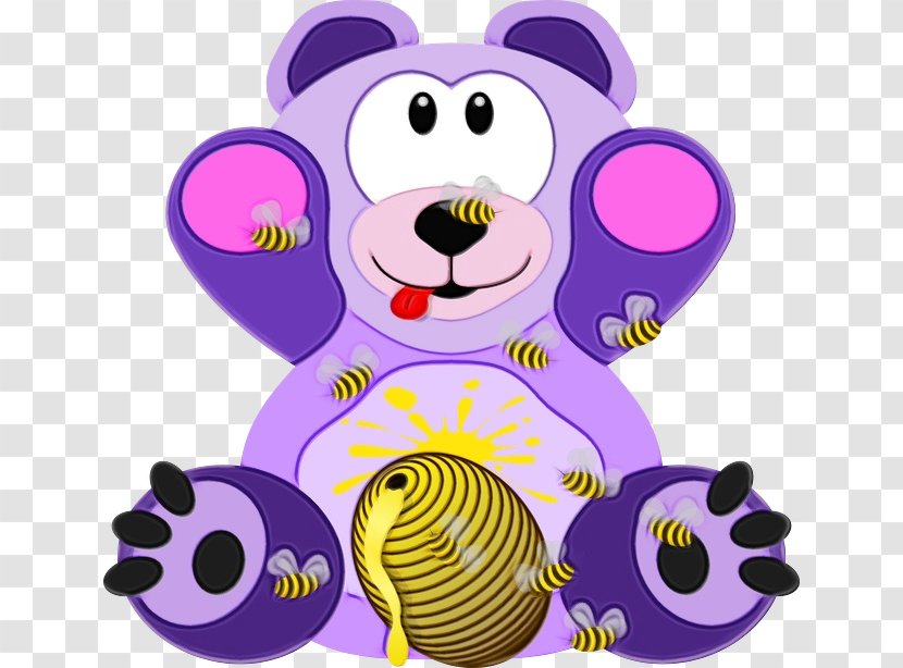 Teddy Bear - Wet Ink - Baby Toys Magenta Transparent PNG