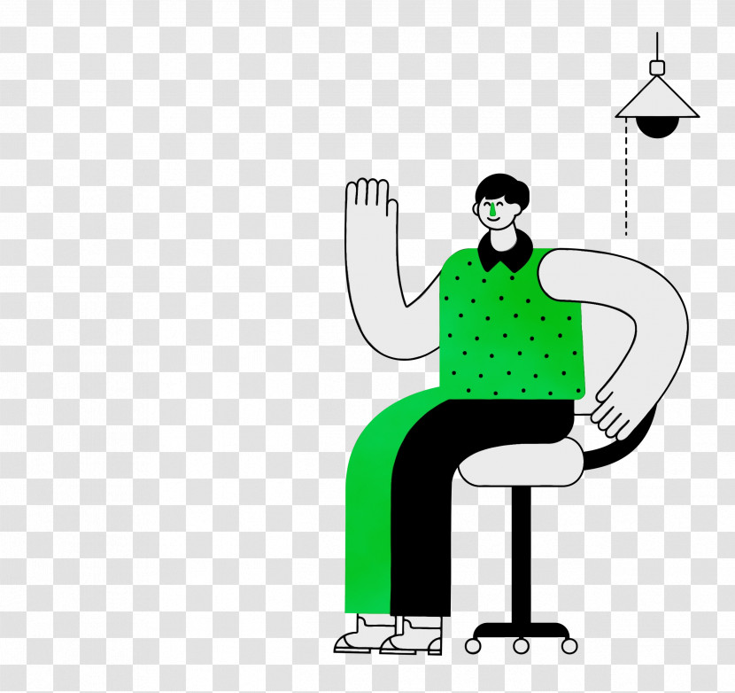 Logo Cartoon Green Meter Line Transparent PNG