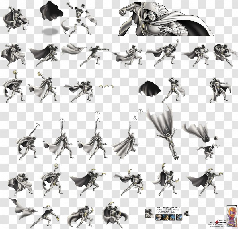 Marvel: Avengers Alliance Xbox 360 Moon Knight Sprite Marvel Heroes 2016 - Ultimate Transparent PNG