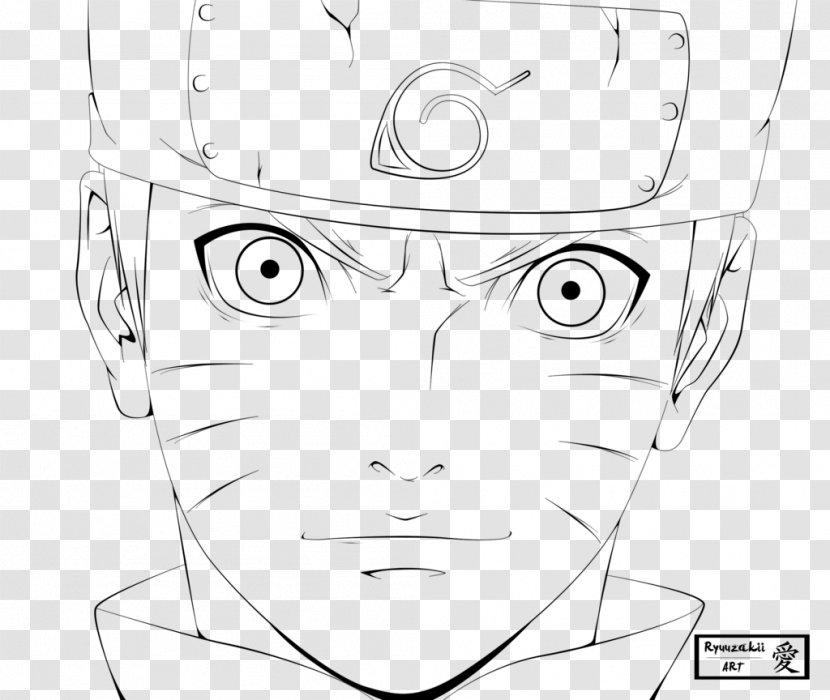 Naruto Uzumaki Line Art Sasuke Uchiha Hinata Hyuga - Cartoon - FODA Transparent PNG